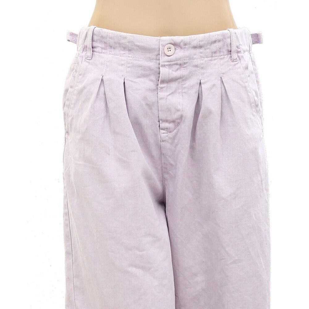Free People Hard Rain Gaucho Pants Cropped Lavender Wide-Leg Cotton S-4 286785 - Picture 6 of 9
